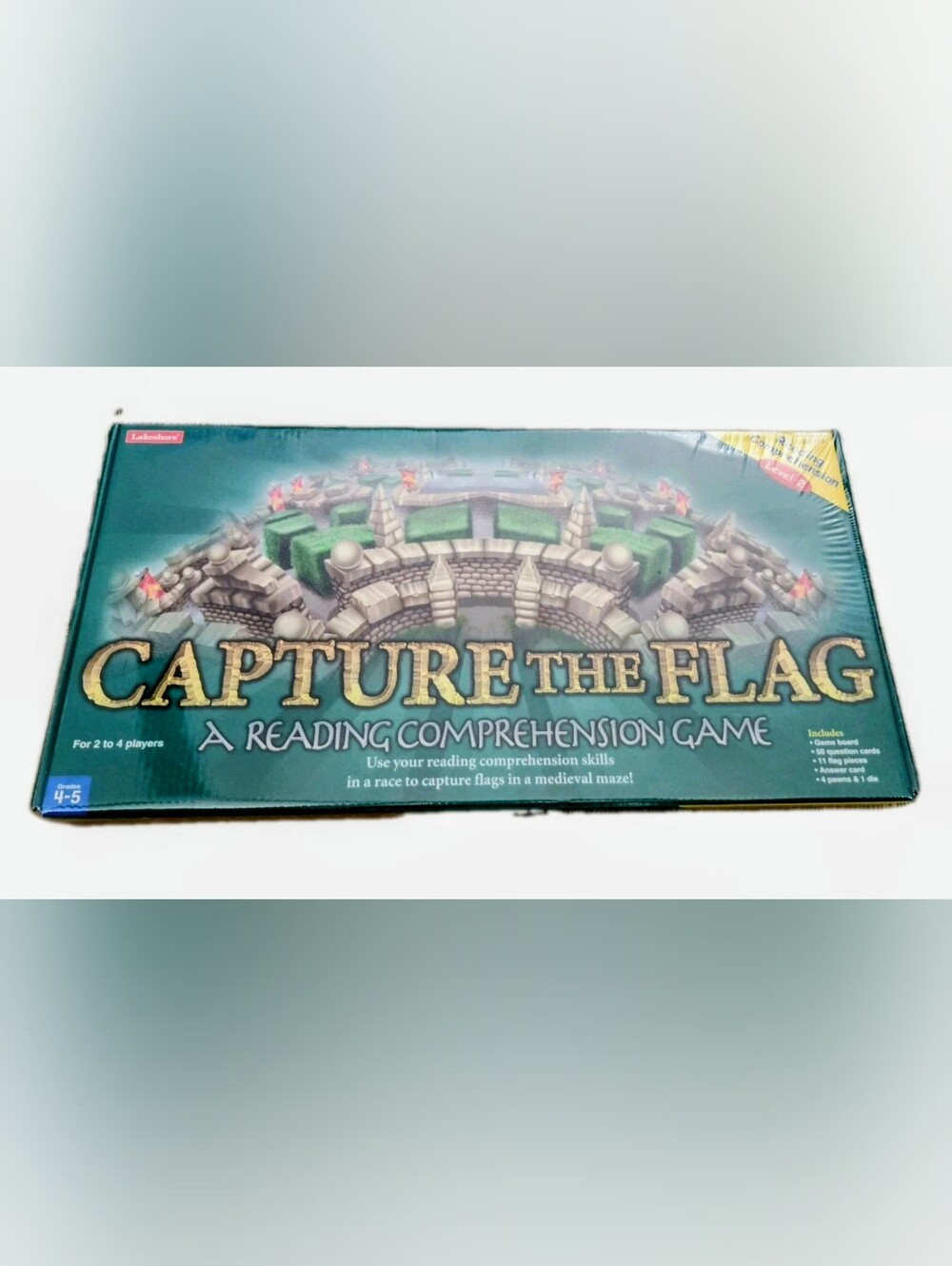 LAKESHORE Capture the Flag Reading Comprehension Board Game Level 2 (GG373) NEW